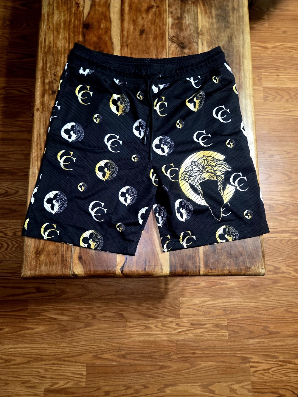 Crooks & Castles Men's Black Mesh Athletic Shorts